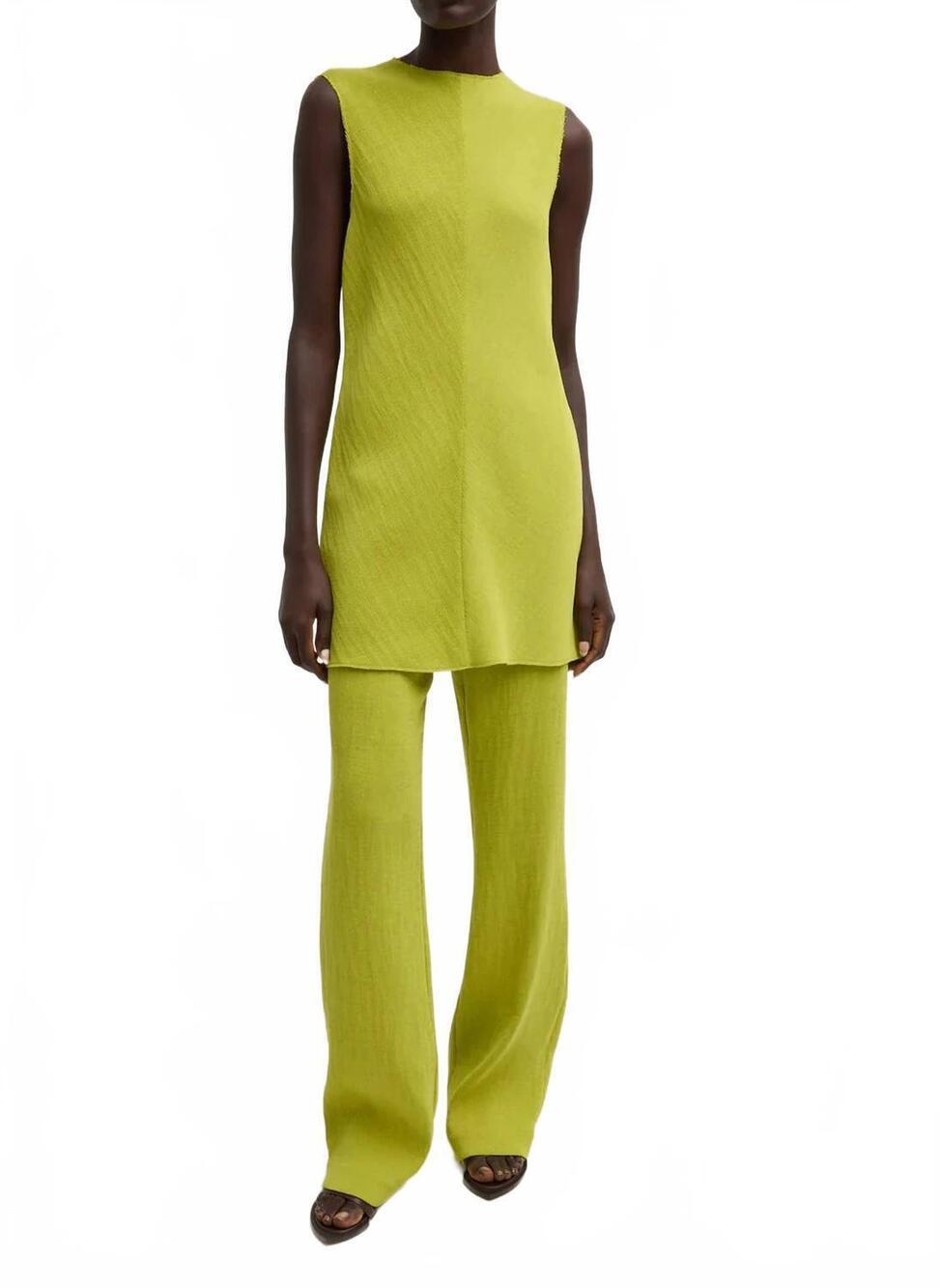 NEW TIBI plisse bias short tunic dress in pistachio